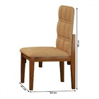 Mesa De Jantar 6 Lugares Zyra Com Vidro Cinamomo/off White -