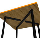 Mesa De Jantar 80x80 4 Lugares Valence Industrial Pés Em Aço