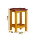 Mesa De Jantar 88cm Madeira Maciça 4 Lugares Estofados Cereje