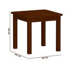 Mesa De Jantar 88cm Madeira Maciça Para 2 Lugares Castanho Sh