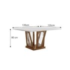 Mesa De Jantar 8 Lugares 135cmx135cm Harpa Yescasa Castanho P
