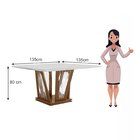Mesa De Jantar 8 Lugares 135cmx135cm Harpa Yescasa Castanho P
