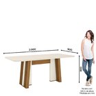 Mesa De Jantar 8 Lugares 200cm Canto Arredondado Stela Henn O