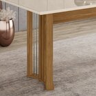 Mesa De Jantar 8 Lugares 200cm Canto Reto Ísis Henn Off White