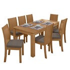 Mesa De Jantar 8 Lugares Athenas Amêndoa Clean/suede Animale