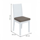 Mesa De Jantar 8 Lugares Athenas Branco/suede Animale Bege 75