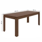 Mesa De Jantar 8 Lugares Athenas Imbuia Clean/corino Caramelo