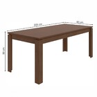 Mesa De Jantar 8 Lugares Athenas Imbuia Clean/linho Rinzai Be