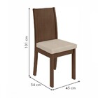 Mesa De Jantar 8 Lugares Athenas Imbuia Clean/linho Rinzai Be