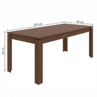 Mesa De Jantar 8 Lugares Athenas Imbuia Clean/suede Animale B