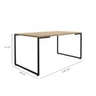 Mesa De Jantar 8 Lugares Industrial Espresso Móveis Natura/pr