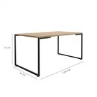 Mesa De Jantar 8 Lugares Industrial Espresso Móveis Natura/pr