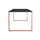 Mesa De Jantar 8 Lugares Industrial Móveis Belo Preto/cobre