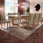 Mesa De Jantar 8 Lugares Nápoles/luísa Com Vidro Cinamomo/off