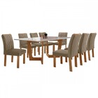 Mesa De Jantar 8 Lugares Nápoles/marselha Com Vidro Cinamomo/