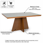 Mesa De Jantar 8 Lugares Retangular 180x90 Tampo De Vidro Add