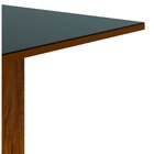 Mesa De Jantar 8 Lugares Tampo Vidro 120cm Chanel  Pinho/preto