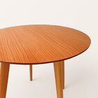 Mesa De Jantar 90cm Redonda Tampo Laminado Em Madeira Slim  M