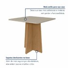 Mesa De Jantar 90x90cm Tampo Mdf/vidro Celebrare Móveis Lopas