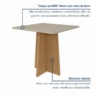 Mesa De Jantar 90x90cm Tampo Mdf/vidro Celebrare Móveis Lopas