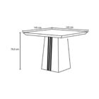 Mesa De Jantar  Sem Cadeiras Quadrada De 8 Lugares 140x140 Pa