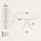 Mesa De Jantar Acássia Tampo Em Mdf Com Vidro E Base Em Madei