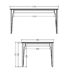 Mesa De Jantar Addar 135 Cm - Natural C/ Vidro Off White
