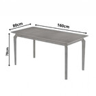 Mesa De Jantar Alegra 160x80 Com 6 Cadeiras Jade Encosto Tela