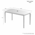 Mesa De Jantar Alegra Jcm Movelaria Off White 1,80 M