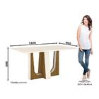 Mesa De Jantar Alfa 160cm 6 Cadeiras Maris - Nature/off Whit