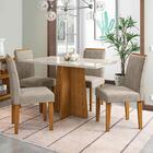 Mesa De Jantar Ana 120x80 Com 4 Cadeiras Amanda - Pr Móveis