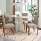 Mesa De Jantar Ana 120x80 Com 4 Cadeiras Amanda - Pr Móveis