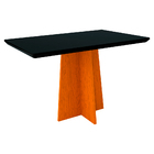 Mesa De Jantar Ana 1 35m Para 4 Lugares Arredondada Ypê Preto