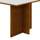 Mesa De Jantar Ane Com Vidro Imbuia E Branco