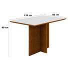 Mesa De Jantar Ane Com Vidro Imbuia E Branco