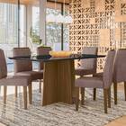 Mesa De Jantar Anitta 160x90 Preto Com 6 Cadeiras Ana Suede I