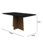 Mesa De Jantar Anitta 160x90 Preto Com 6 Cadeiras Ana Suede I