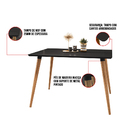 Mesa De Jantar Antonella 120x90 Cm Pés Retrô Castanho - D'ros