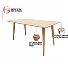 Mesa De Jantar Antonella 160x90 Cm Pés Retrô Castanho - D'ros