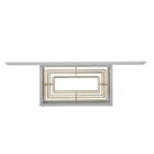 Mesa De Jantar Apollo Laca Branco E Dourado 240x110cm Fino Mó