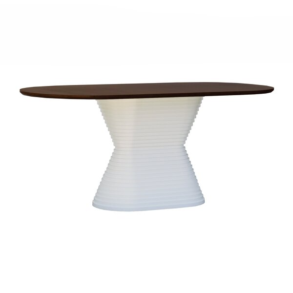 Mesa De Jantar Apollo Tampo Oblongo 180x90cm Branco/amêndoa