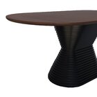 Mesa De Jantar Apollo Tampo Oblongo 180x90cm Preto/amêndoa