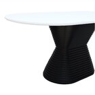 Mesa De Jantar Apollo Tampo Oblongo 180x90cm Preto/branco