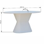 Mesa De Jantar Apollo Tampo Oval 160x90cm Branco