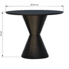 Mesa De Jantar Apollo Tampo Redondo Ø120 Preto