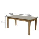 Mesa De Jantar Áries 180x90 Com 6 Cadeiras Apogeu Amêndoa/off