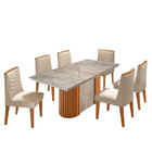 Mesa De Jantar Aspen 180cm Tampo Bp Marmorizado Canto Reto 6