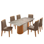 Mesa De Jantar Aspen 180cm Tampo Bp Marmorizado Canto Reto 6