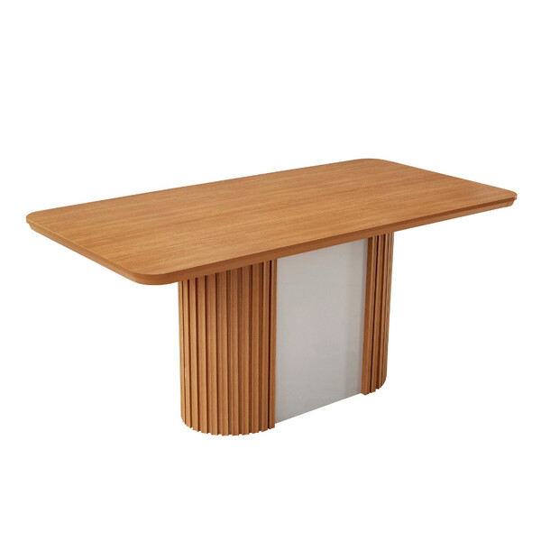 Mesa De Jantar Aspen 180cm Tampo Mdf Canto Copo Moderna Mobíl