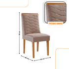 Mesa De Jantar Aspen 180cm Tampo Mdf Vidro Canto Copo Com 6 C